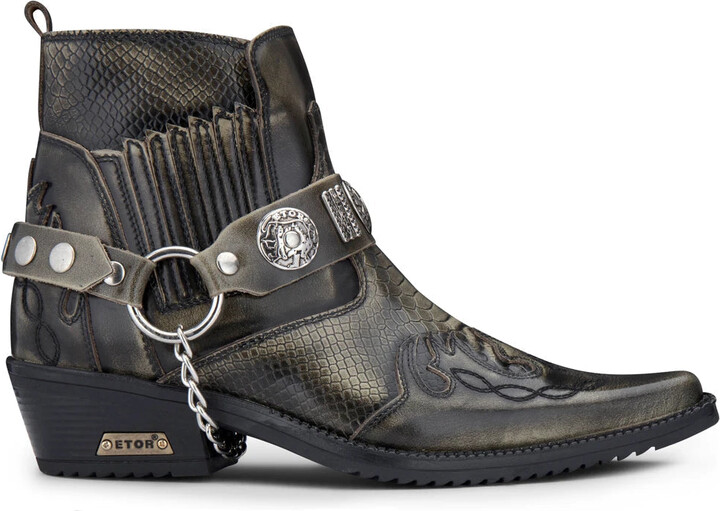 Etor Ankle Cowboy Real Leather Wincklepickers Boots