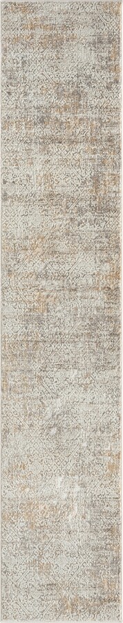 LR Home Bienne BIENA283 2' x 8' Runner Area Rug - Gray, Beige