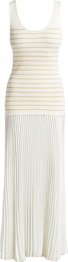 Women's Millie Stripe Knit Combo Maxi Dress - Ivory Multi - Size Medium