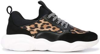 Moschino leopard print trainers