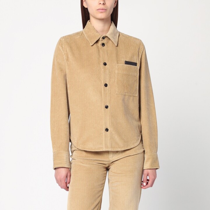 Bottega Veneta Beige corduroy shirt