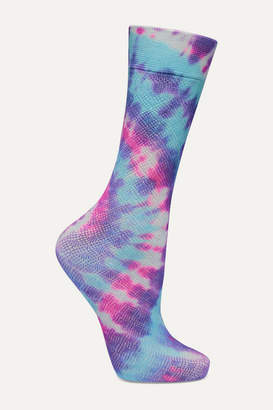 Maria La Rosa Batik Tie-dyed Stretch-knit Socks - Purple
