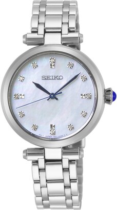 Seiko Women's Diamond-Accent Stainless Steel Bracelet Watch 30mm - ShopStyle