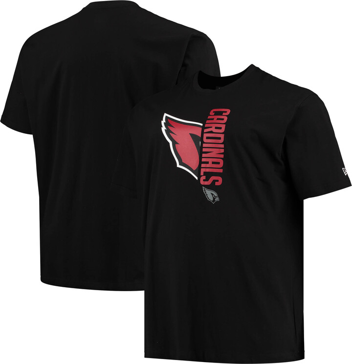 Men's New Era Black Arizona Cardinals Big & Tall 2-Hit T-Shirt