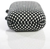 Thumbnail for your product : Kotur Black White Canvas Netted Silver Tone Chain Strap Small Clutch Handbag