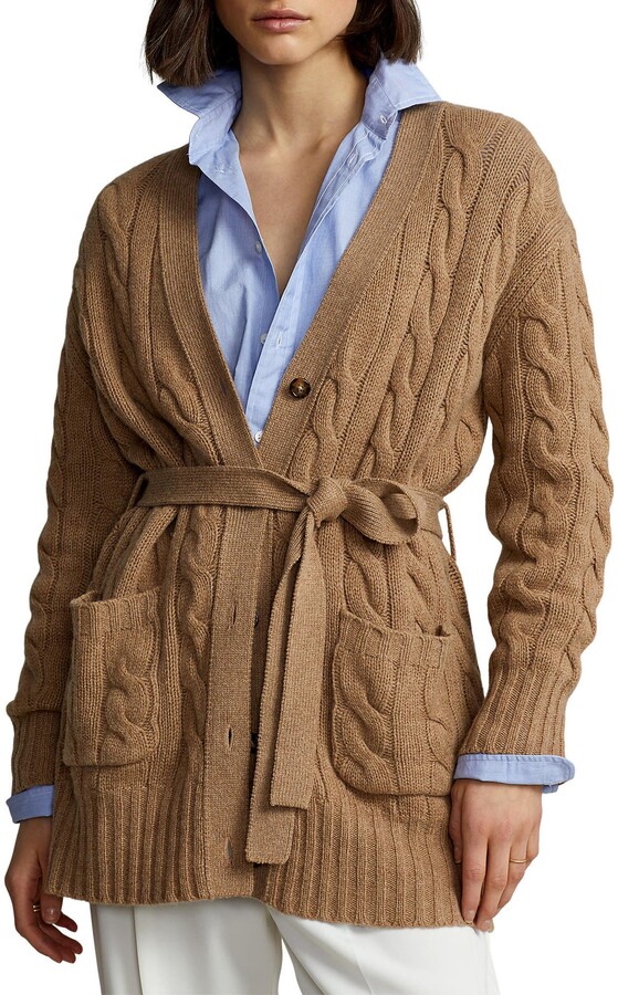 Polo Ralph Lauren Wool & Cashmere Cable Cardigan - ShopStyle