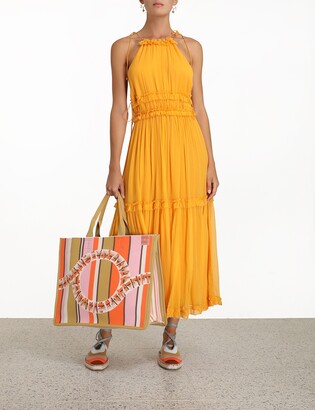 zimmermann mae tiered frill long dress