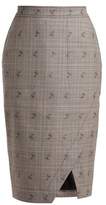 Thumbnail for your product : Altuzarra Wilcox Prince Of Wales Checked Wool Blend Skirt - Womens - Grey Multi
