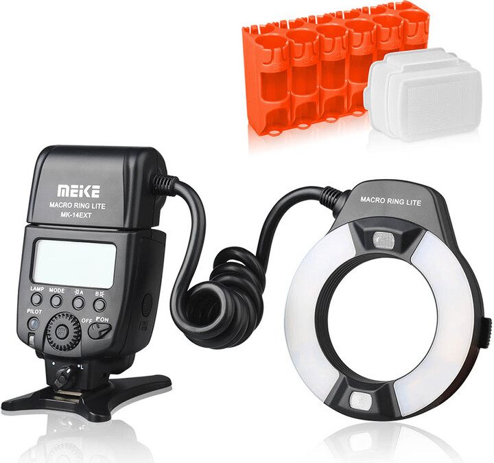 NONE Meike MK-14EXT MK-14EXT-C E-TTL Macro LED Ring Flash Speedlite with LED AF Assist Lamp for Canon EOS DSLR Camera