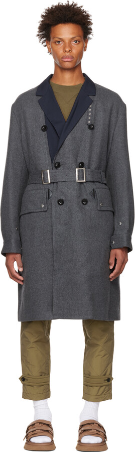 light grey trench coat mens