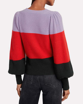 A.L.C. Sammy Colorblock Cashmere-Lambswool Sweater