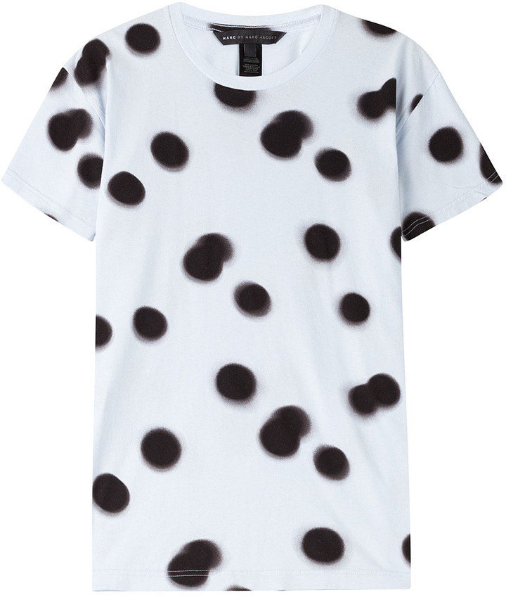 Marc by Marc Jacobs Polka Dot Cotton T-Shirt - ShopStyle Short Sleeve Tops