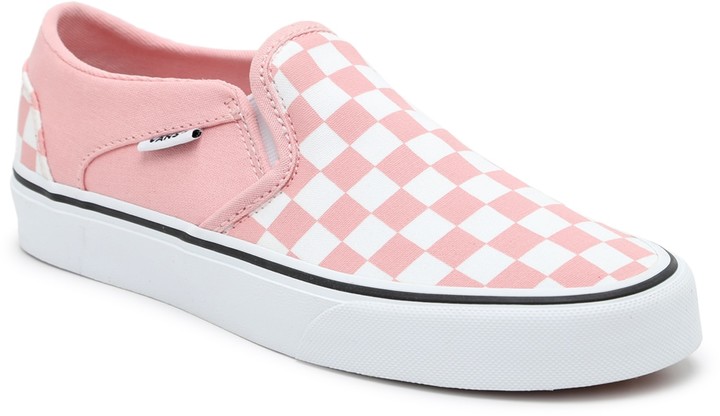 womens pink and white vans
