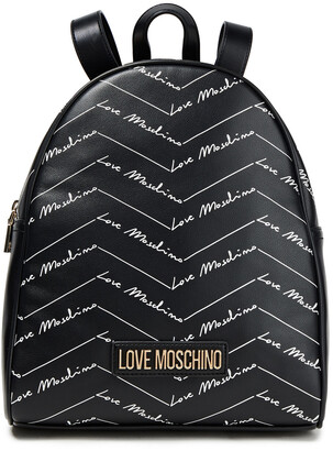 Love Moschino Logo-print Faux Leather Backpack