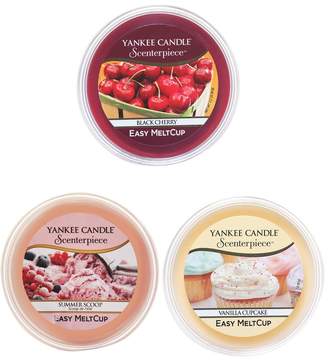 Yankee Candle Scenterpiece Meltcups Vanilla Cupcake, Black Cherry & Summer Scoop