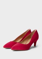 Thumbnail for your product : Hobbs Polly Suede Kitten Heel Court Shoes