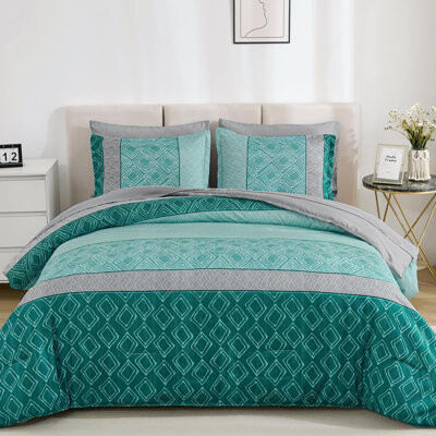 WONGS BEDDING 7-Piece Boho Comforter Set
