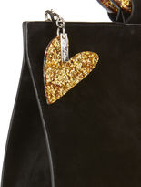 Thumbnail for your product : Edie Parker Gold Confetti Heart Charm Metallic 1SIZE