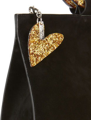 Edie Parker Gold Confetti Heart Charm Metallic 1SIZE