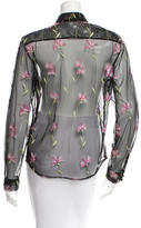 Thumbnail for your product : Sonia Rykiel Sheer Embroidered Top