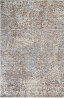 Sealy Easton Modern Abstract Graphite Turkish Area Rug with Fringe