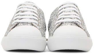 Miu Miu Silver Glitter Sneakers