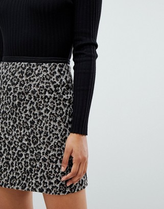 Morgan mini skirt in leopard