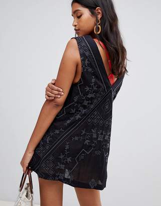 Free People Sweetest Shift embroidered dress