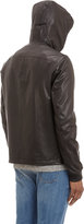Thumbnail for your product : Vince Reversible Leather Hooded Bomber Jacket
