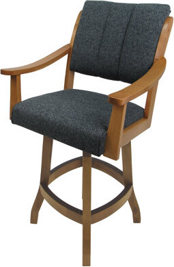 Tobias Designs Swivel Wood Counter Bar Stool 26" Casa - Cocomo Indigo - Ct