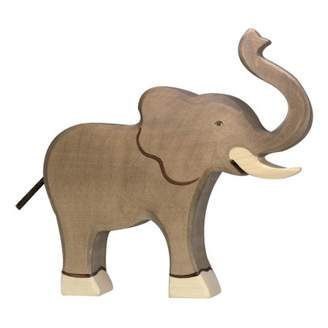 Holztiger Large Wooden Elephant Figurine