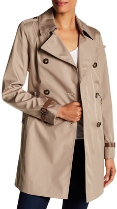 Via Spiga Double Breasted Bonded Trench Coat