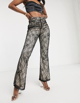 Thumbnail for your product : Parisian flare pants in lace