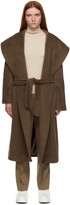 Thumbnail for your product : Max Mara Brown Odino Hooded Wrap Coat