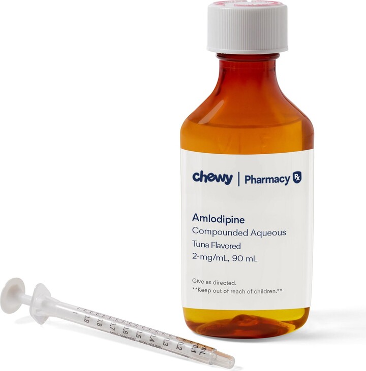 Amlodipine Compounded Tuna Oral Oil Suspension, 2 mg/ml, 90 mL for Veterinary use
