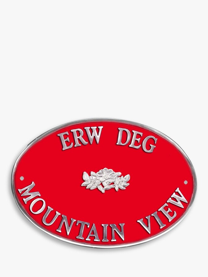 The House Nameplate Company Personalised aluminium Oval House Sign