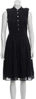 Thumbnail for your product : Burberry Sleeveless Midi Dress Navy Sleeveless Midi Dress