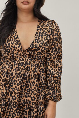 Nasty Gal Womens Tell 'Em Prowl It is Leopard Plus Dress
