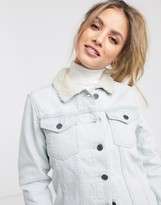Thumbnail for your product : Brave Soul rayola borg lined denim jacket
