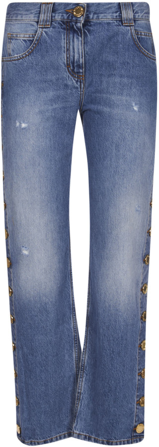 side embellished jeans