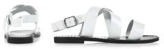 New Look Wide Fit White Cross Strap Sandals