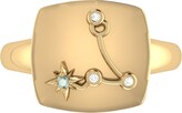 Thumbnail for your product : LMJ - Pisces Two Fish Constellation Signet Ring In 14 Kt Yellow Gold Vermeil