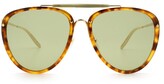 Thumbnail for your product : Gucci Eyewear Aviator Frame Sunglasses