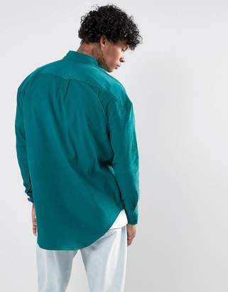 Jaded London Shirt In Green Cord Reg Fit