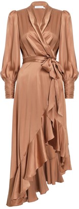 silk wrap around dress