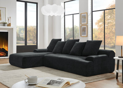Ivy Bronx Modern Upholste L-Shape Sectional Sofa Couch Modular Compressed Sofa With Free Combination For Living Room Bedroom Melange Velvet