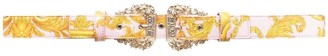 Versace Jeans Couture Baroque-Print Leather Belt