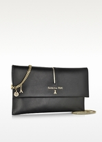 Thumbnail for your product : Patrizia Pepe Black Nappa Leather Clutch w/Chain Shoulder Strap