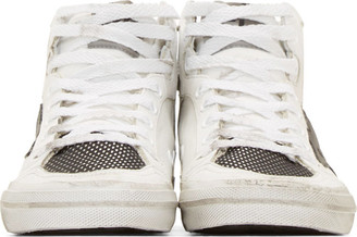 Golden Goose White Leather 2.12 High-Top Sneakers
