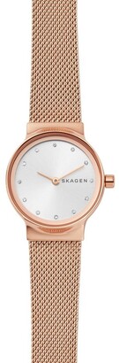 Skagen Freja Rose Gold Stainless Steel Mesh Luxury Watch